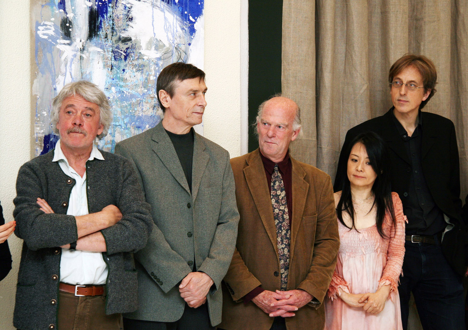 10. Участники арт-проекта 'Сила воды' Ханс Мендлер, Геннадий Трошков, Мел Теобальд, Наоми Маки, Мишель Маранг